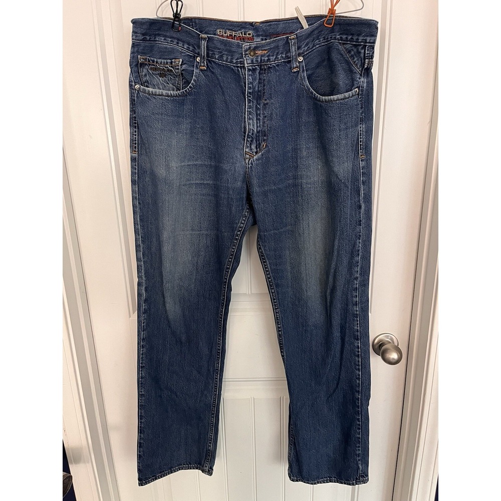 Buffalo David Bitton Jeans Mens 40 Blue Denim Stretch Slim Fit Straight 243